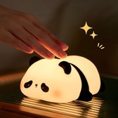Panda Nachtlampje - Babykamer Nachtlampjes - Oplaadbaar - Dimbaar - Siliconen - Nachtlampje voor kind en baby - Ideaal voor Kinderkamer