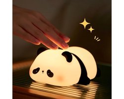 Panda Nachtlampje - Babykamer Nachtlampjes - Oplaadbaar - Dimbaar - Siliconen - Nachtlampje voor kind en baby - Ideaal voor Kinderkamer