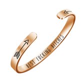 Marama - bracelet or rose - meilleures putains de putes - gravé - bracelet - acier inoxydable - légèrement pliable - amitié - bracelet pour femme
