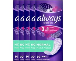 Always Dailies Inlegkruisjes Normal - 150 stuks