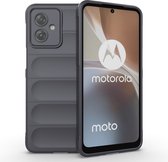 Coverup Hands-On Rugged Back Cover - Geschikt voor Motorola Moto G54 Hoesje - Grijs