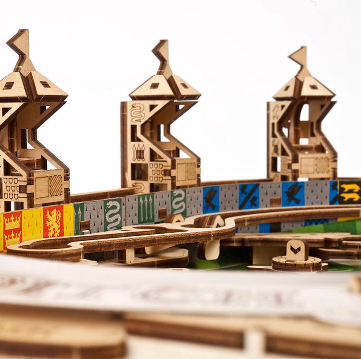UGEARS 3D Modelbouw - Quidditch™ Pinball - Harry Potter™ - Mechanisch Bouwpakket Hout - Educatief Speelgoed — afbeelding 3
