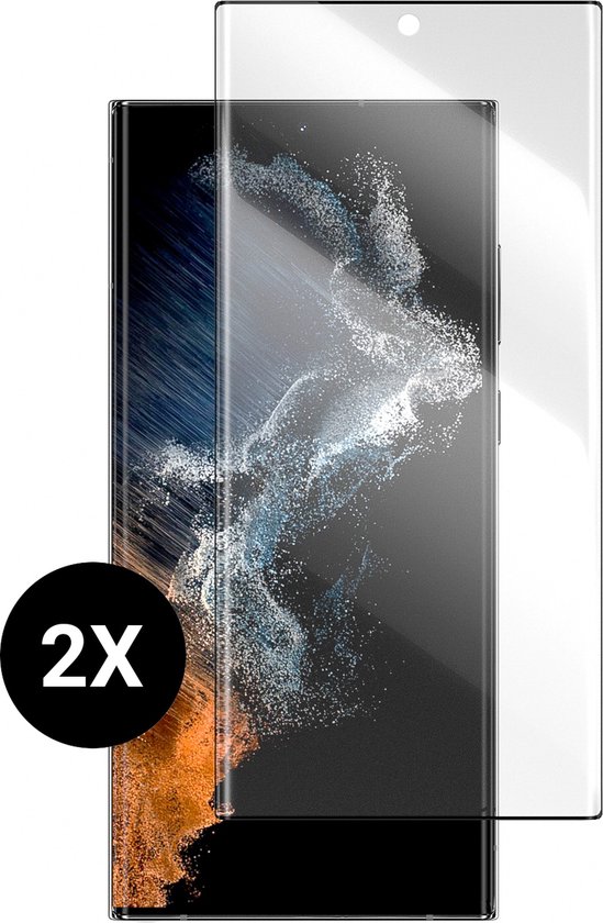 Screenprotector geschikt voor Samsung S23 Ultra Screenprotector Glas Gehard Tempered Glass - Screenprotector geschikt voor Samsung Galaxy S23 Ultra Screen Protector Screen Cover - Volledig dekkend beschermglas - 2 stuks