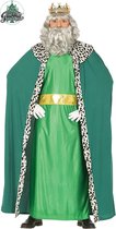 Guirma - Koning Prins & Adel Kostuum - Drie Koningen Groen - Man - Groen - Maat 52-54 - Kerst - Verkleedkleding
