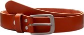 ceinture en cuir, cognac, 3 cm de large, taille 115 avec boucle en métal, ceinture vestimentaire pour hommes et femmes