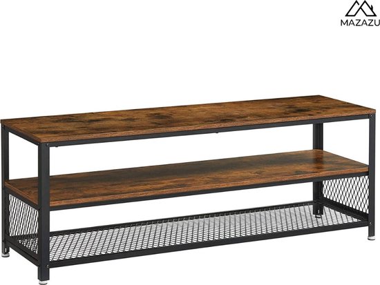 MIRA Home - Bijzettafel - Salontafel - Tafel - Vintage - 100x40x51.5