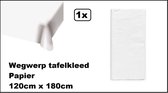 Nappe jetable papier blanc 120cm x 180cm - Soirée à Thema festival soirée à thème évènement gala