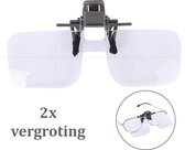 Clip-on Vergrootglas I Opzet-Bril Loep I Loepbril Insectenloep I Vergrootglas bril I 2X Vergroting