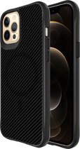 Coque iPhone 12 Pro Max - Coque hybride robuste iMoshion en carbone avec MagSafe - Zwart