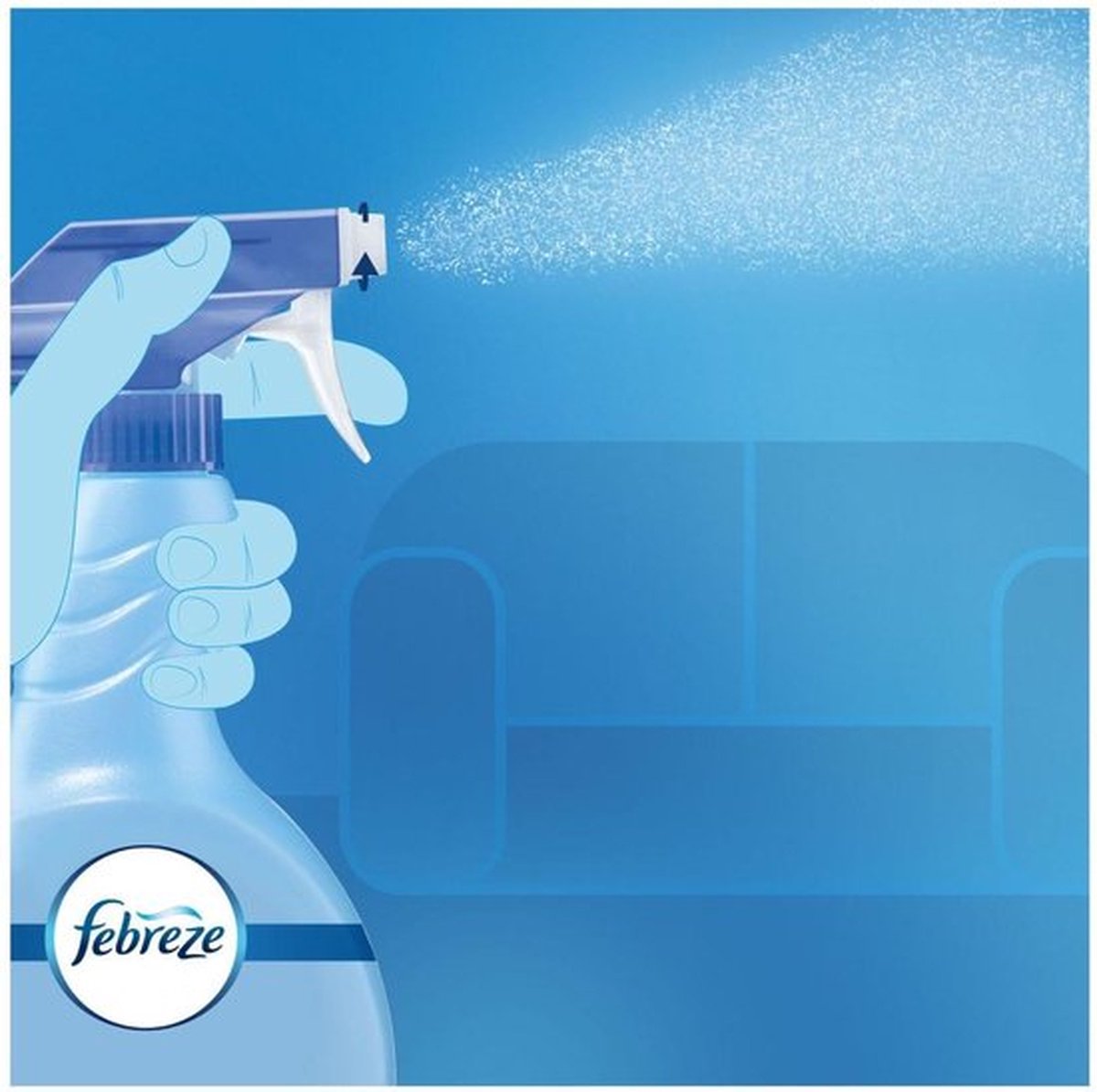 Febreze Textile Freshener Spray - Antibactérien - Fraîcheur matinale - 2x  500ml 