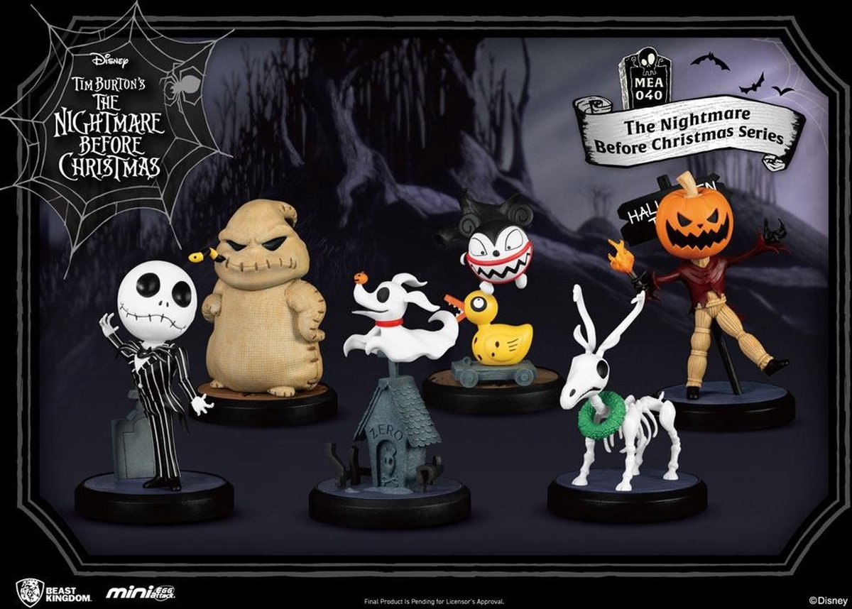 Nightmare Before Christmas Mini Egg Attack Skeleton Reindeer 8 cm