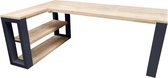 Wood4you - Hoekbureau - New Orleans - steigerhout met zijkastje - 200/120