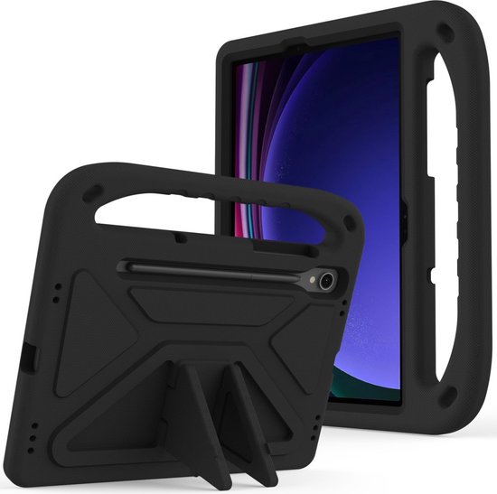 Coverup Tablethoes geschikt voor Samsung Galaxy Tab S10 Lite / S10 FE / S9 FE Hoesje - ShockProof Kids Case - Zwart