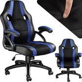 tectake® - Bureaustoel Racingstoel Gamestoel Benny - zwart/blauw - 403480