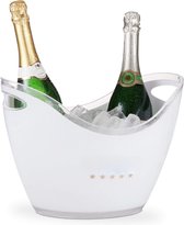Champagnekoeler, champagne Premium, 6l volume, dranken koelen, champagnekoeler h x b x d: 25,5 x 34,5 x 26 cm, wit