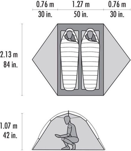 MSR Access 2 - Tent Oranje Unieke maat — afbeelding 3