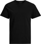 Jack & Jones grote maat heren T-shirt - ronde hals - HR12184933 - Zwart
