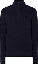 Gant - Pull Halfzip Wool Mix Navy - Homme - Taille XXL - Coupe Regular