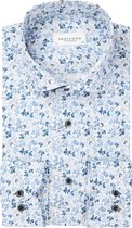Profuomo - Overhemd Blauw lange mouw overhemden blauw