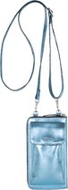 Legend Dames Tas - Telefoontasje - Leer - Metallic Blauw - Ibiza