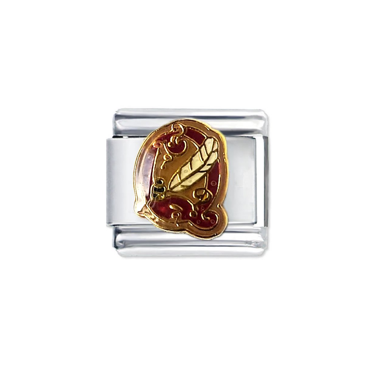Schakel Bedel - Letter Q - Fun Colours - 9mm Schakel voor Italiaanse Bedelarmband