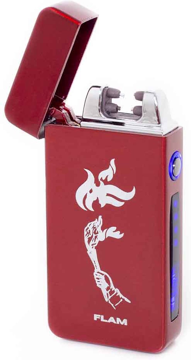 Goedkoopste Flam Plasma Aansteker - rood - USB Oplaadbaar - Elektrische Aansteker - Oplaadbare aansteker