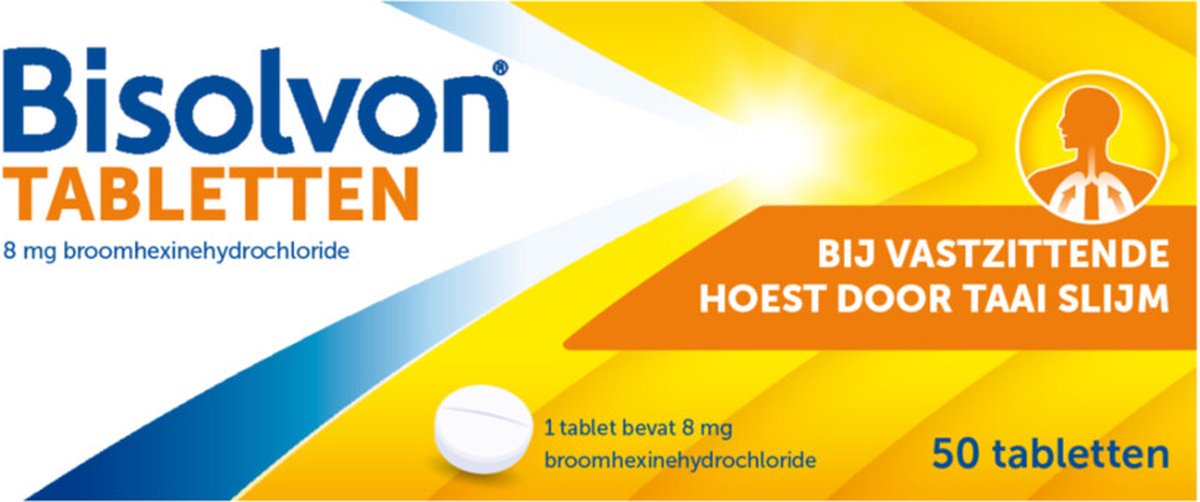 Goedkoopste Bisolvon Tabletten Vastzittende Hoest - 2 x 50 tabletten