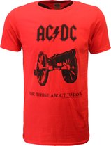 ACDC For Those About To Rock Rood T-Shirt - Officiële Merchandise