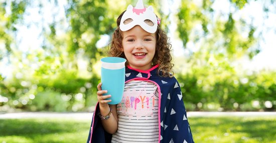 Munchkin Miracle Anti-Lek 360° Drinkbeker - Sippy Cup - Oefenbeker voor Baby en Kind - 296ml - Blauw - Munchkin
