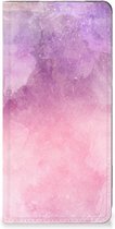 Leuk Telefoonhoesje Geschikt voor OPPO Reno10 | 10 Pro Bookcase Cover Pink Purple Paint