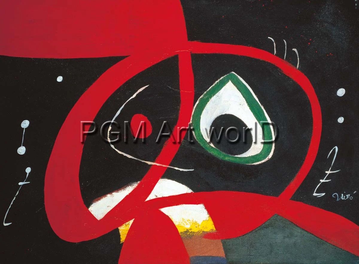 PGM Kunstdruk Joan Miro - Kopf 80x60cm Divers