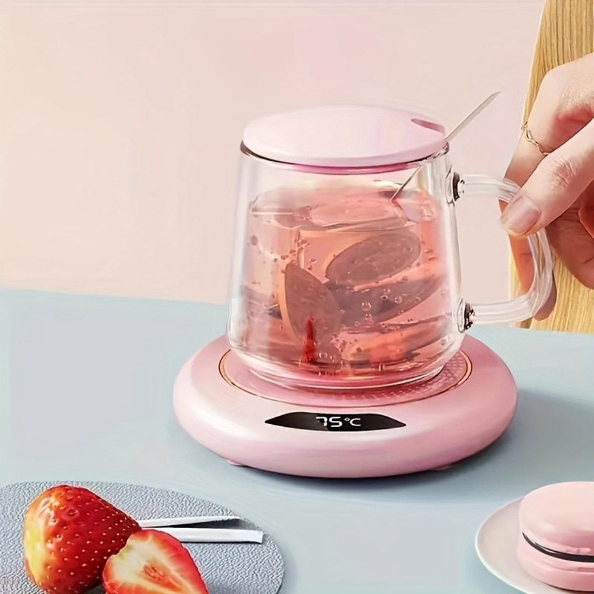 Kopjeswarmers Elektrisch, Verwarming Kantoor Koffiethermostaat 70 graden, Warme melkisolatie Coaster, met 8 temperatuuraanpassingen, Drankverwarmer voor thee, water, cacao, soep of melk Kopjeswarmers Elektrisch, Verwarming Kantoor Koffiethermostaat 70 graden, Warme melkisolatie Coaster, met 8 temperatuuraanpassingen, Drankverwarmer voor thee, water, cacao, soep of melk