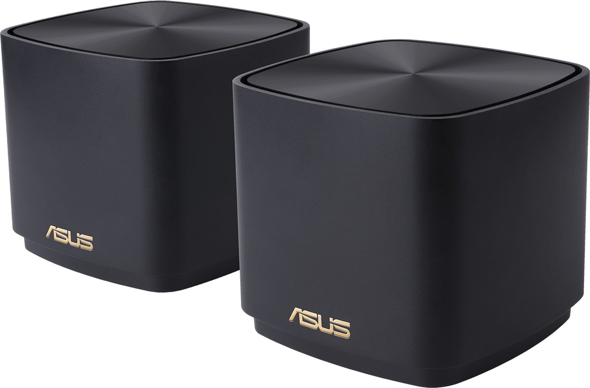 ASUS ZenWiFi XD4 Plus - AiMesh - Mesh Wifi - Zwart - 2-pack - Wandmontage