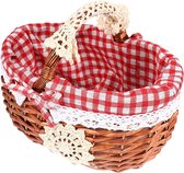 Stijlvolle Geweven Picknickmand met Handvatten - Ideaal voor Picknicks, Boodschappen en Buitenavonturen - Duurzame Wicker Mand - Inclusief Draagriem