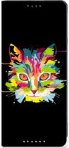 Smartphone Hoesje Geschikt voor Sony Xperia 5 V Wallet Case Leuke Verjaardagscadeaus Cat Color