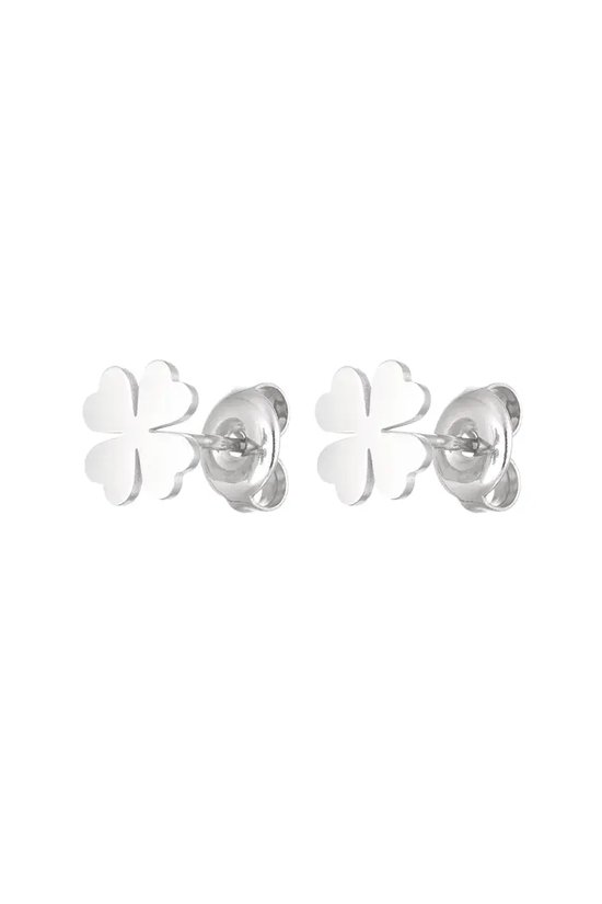 Studs clover - Yehwang - Studs - 0,80 x 0,80 cm - Stainless Steel - Zilver