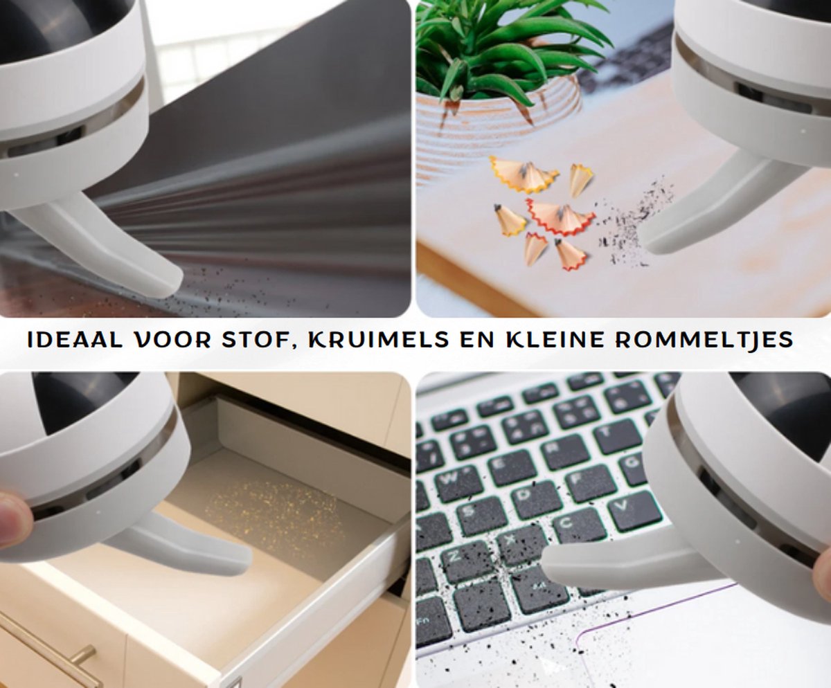 Bureau Bureau Mini Stofzuiger Kruimeldief - afbeelding 3