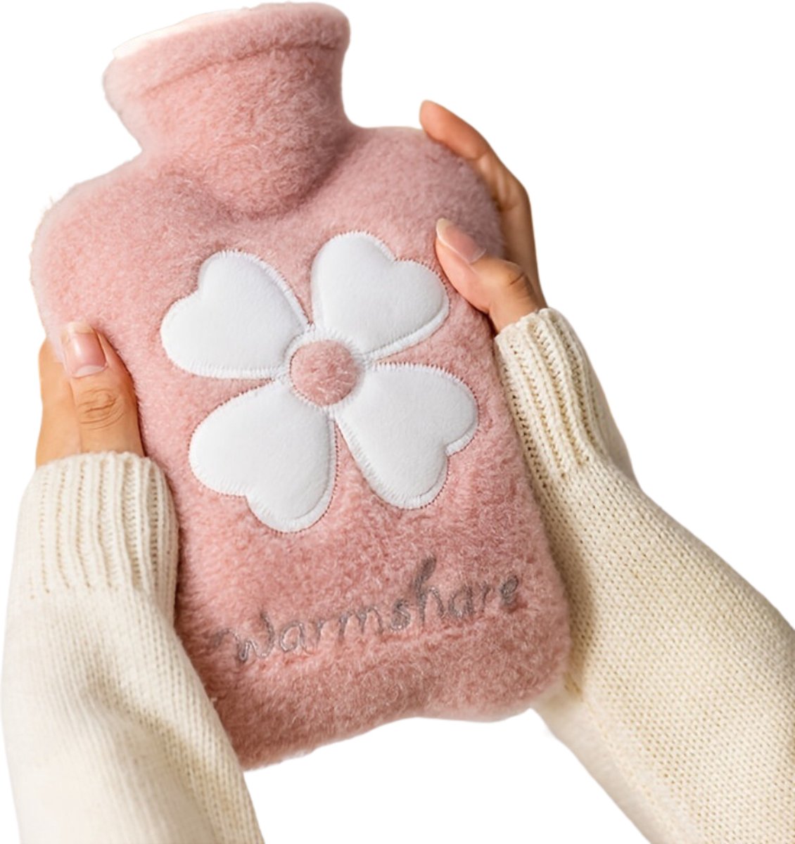 Goedkoopste Warmtekruik - Warmtekussen - Warmwaterkruik - Kruik - Met Hoes - Warmwaterzak - Knuffel - Bag - Roze - 500ML