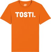 Tosti - Snack Outfit - Grappige Eten En Snoep Spreuken en Teksten Cadeau - Dames / Heren / Unisex Kleding - Unisex T-Shirt - Oranje - Maat 4XL