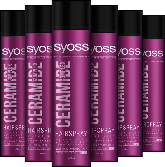 SYOSS - Ceramide Hairpsray - Haarlak - Haarstyling - 6x 400ml - Voordeelverpakking