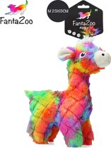 Peluche pour chien FantaZoo Alpaca colorée et recyclée - très robuste, douce et durable - taille M 23x13cm - convient pour chien de taille moyenne
