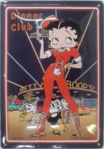 Metalen Bord 20 x 30 cm Betty Boop Diner Club