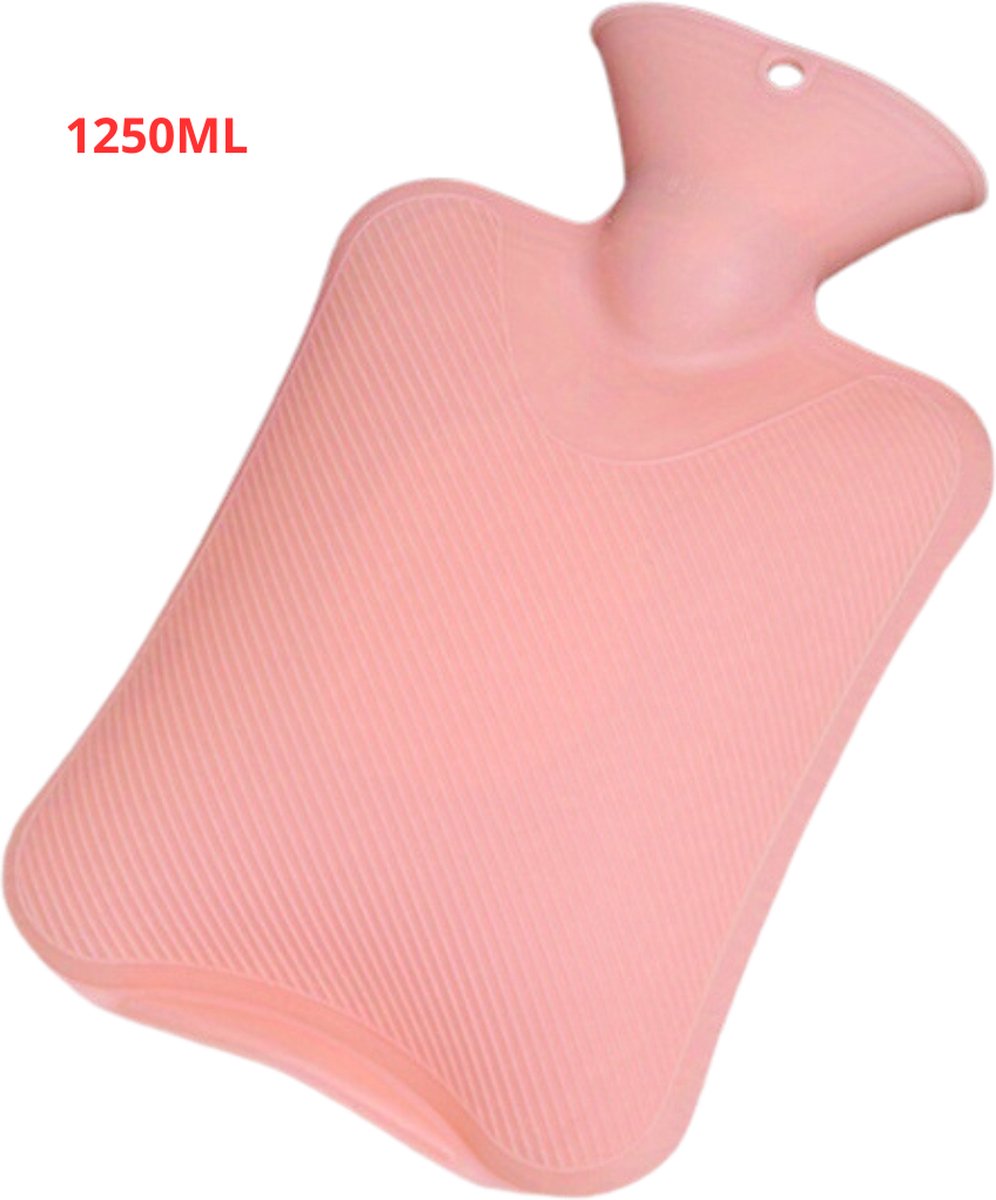 Goedkoopste Warmtekruik - Warmwaterzak Met Hoes - Warmwaterkruik - Warmtekussen - Knuffel Kruik - Bag - Roze - 1,25 Liter