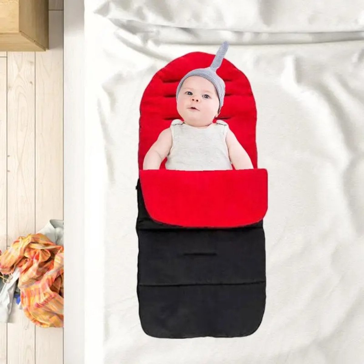 Voetenzak Kinderwagen - Voetenzak Buggy - Voetenzak Maxi Cosi - Voetenzak Universeel - Autostoel - Zwart – foto 7