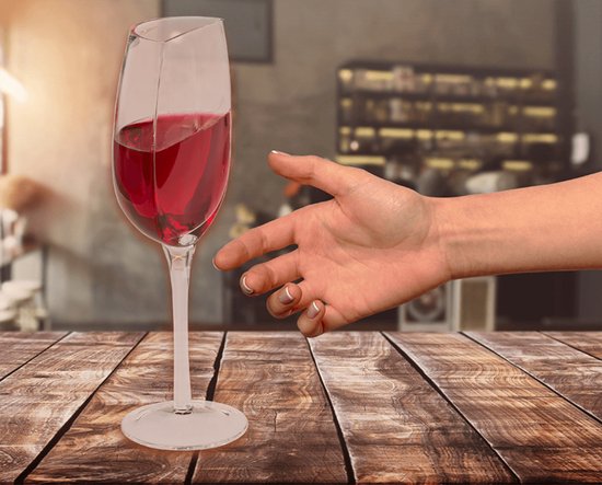 Demi verre à vin - Verre à vin rigolo - 21 x 8 cm - Anniversaire femme vin  humour | bol