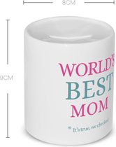 Akyol - world's best mom Spaarpot - Mama - moeder - moederdag cadeautjes - verjaardagscadeau - kado - 350 ML inhoud