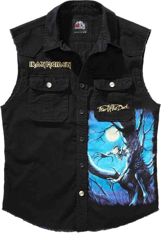 Brandit Iron Maiden - Vintage FOTD Mouwloos werkshirt - L - Zwart