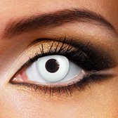Partylens® kleurlenzen - White Eye - jaarlenzen met lenshouder - witte contactlenzen