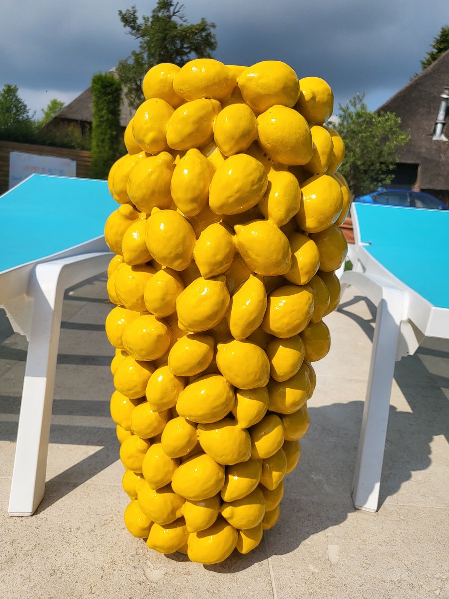 Light & Living vaas Lemon - geel - 31cm - vtwonen