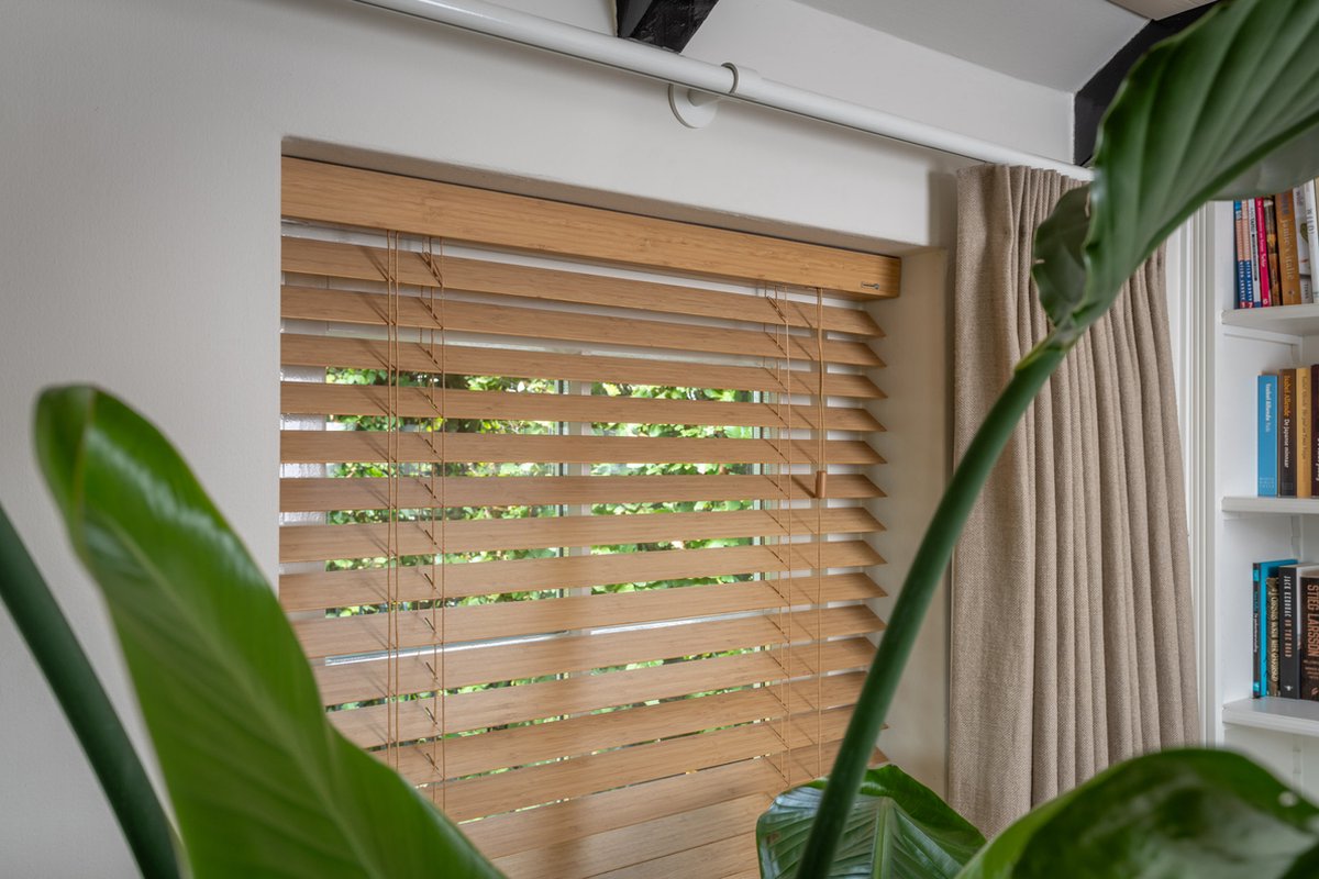 Dutchblinds® Bamboe Jaloezieën - 50mm - Naturel - 130 x 250 cm - Breedtematen van 40 t/m 3